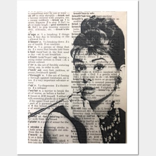 Audrey on Dictionary Page Posters and Art